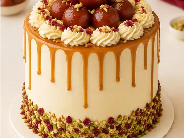 Gulab jamun tall cake (trending)